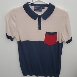 Topman Light knitt polo short-sleeve